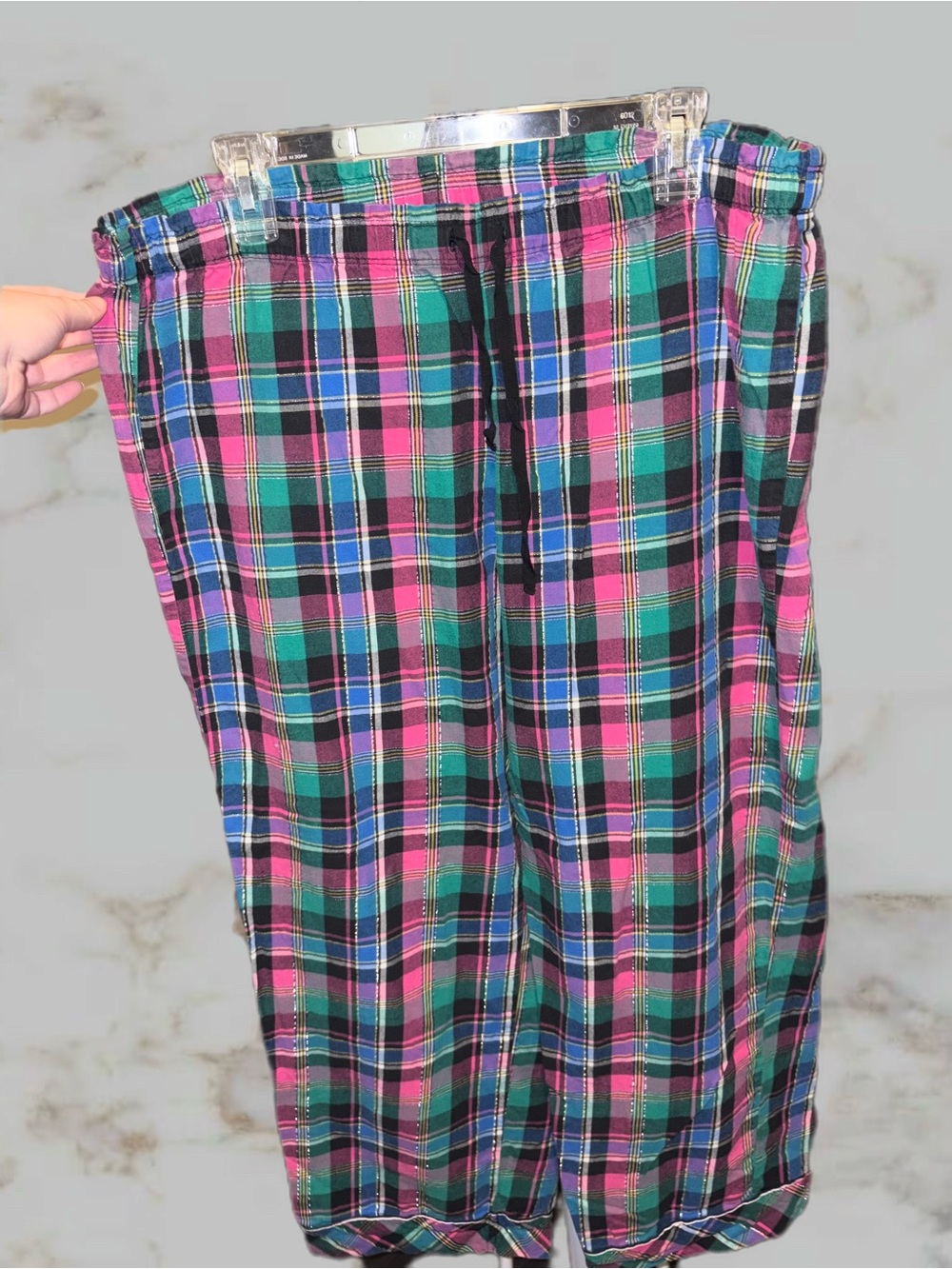 Victoria's Secret Pink, Green & Blue Plaid Lounge Pajama Pants